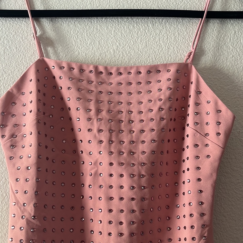 Cute Pink Rinstone Mini Dress🌸 - Picture 4 of 9